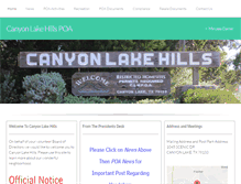Tablet Screenshot of canyonlakehillspoa.org
